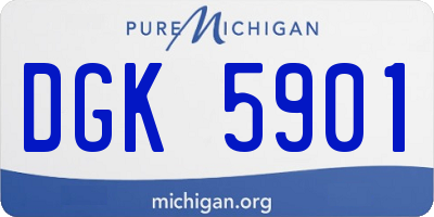 MI license plate DGK5901