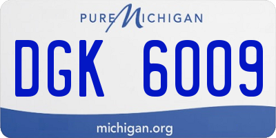 MI license plate DGK6009
