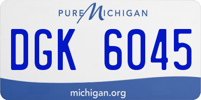 MI license plate DGK6045