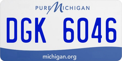 MI license plate DGK6046