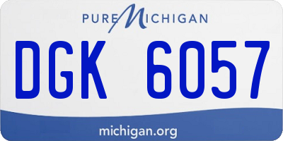 MI license plate DGK6057