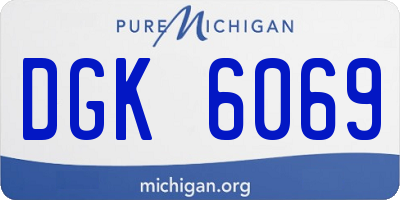 MI license plate DGK6069