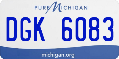 MI license plate DGK6083