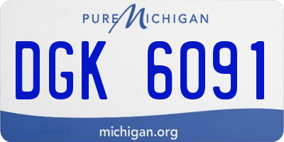 MI license plate DGK6091