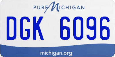 MI license plate DGK6096