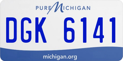 MI license plate DGK6141