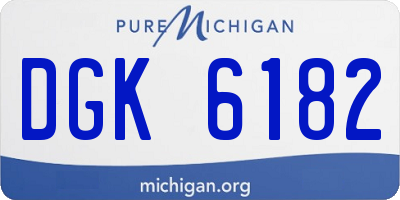 MI license plate DGK6182