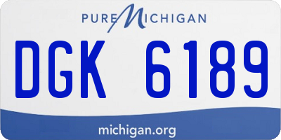 MI license plate DGK6189