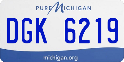 MI license plate DGK6219