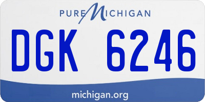 MI license plate DGK6246