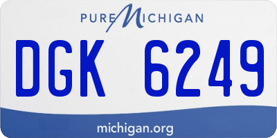 MI license plate DGK6249