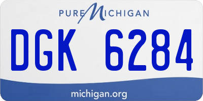 MI license plate DGK6284