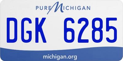 MI license plate DGK6285