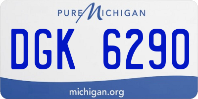 MI license plate DGK6290