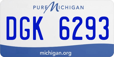 MI license plate DGK6293