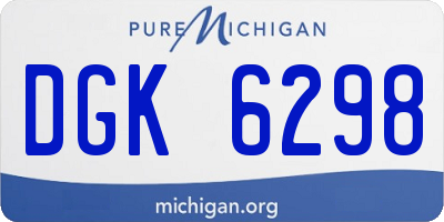 MI license plate DGK6298