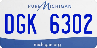 MI license plate DGK6302