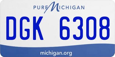 MI license plate DGK6308