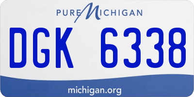 MI license plate DGK6338