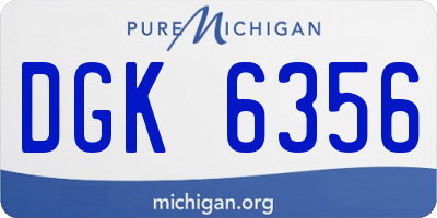MI license plate DGK6356