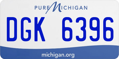 MI license plate DGK6396