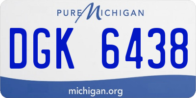 MI license plate DGK6438
