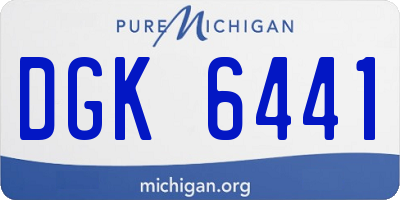 MI license plate DGK6441