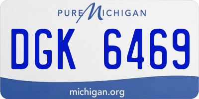 MI license plate DGK6469
