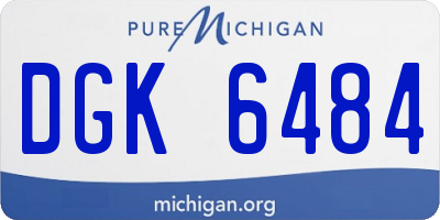 MI license plate DGK6484