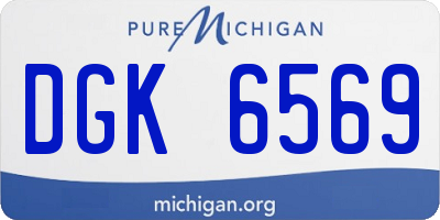 MI license plate DGK6569