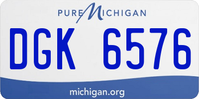 MI license plate DGK6576