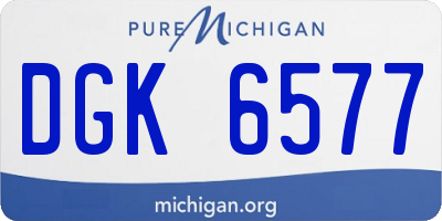 MI license plate DGK6577
