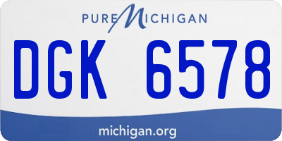 MI license plate DGK6578