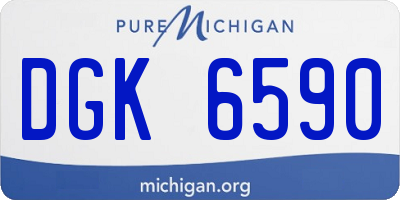 MI license plate DGK6590