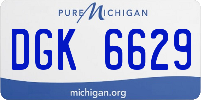 MI license plate DGK6629
