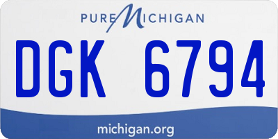 MI license plate DGK6794