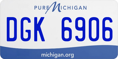 MI license plate DGK6906