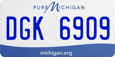 MI license plate DGK6909