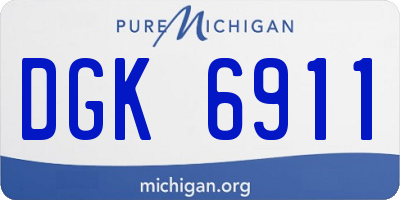 MI license plate DGK6911