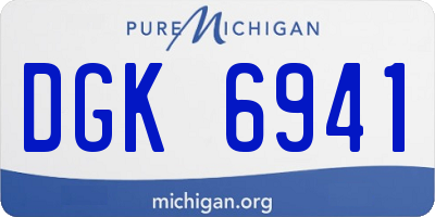 MI license plate DGK6941