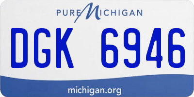 MI license plate DGK6946