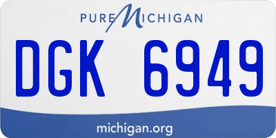 MI license plate DGK6949