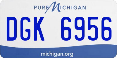 MI license plate DGK6956