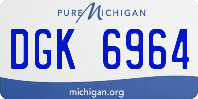 MI license plate DGK6964