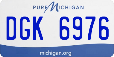 MI license plate DGK6976