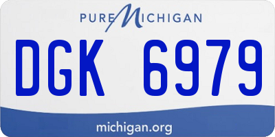 MI license plate DGK6979