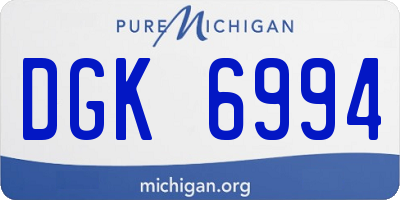 MI license plate DGK6994