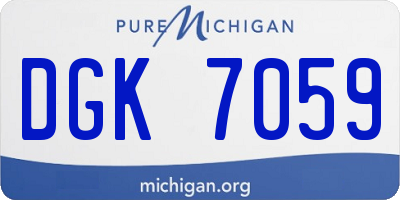 MI license plate DGK7059