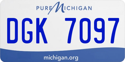 MI license plate DGK7097