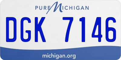 MI license plate DGK7146